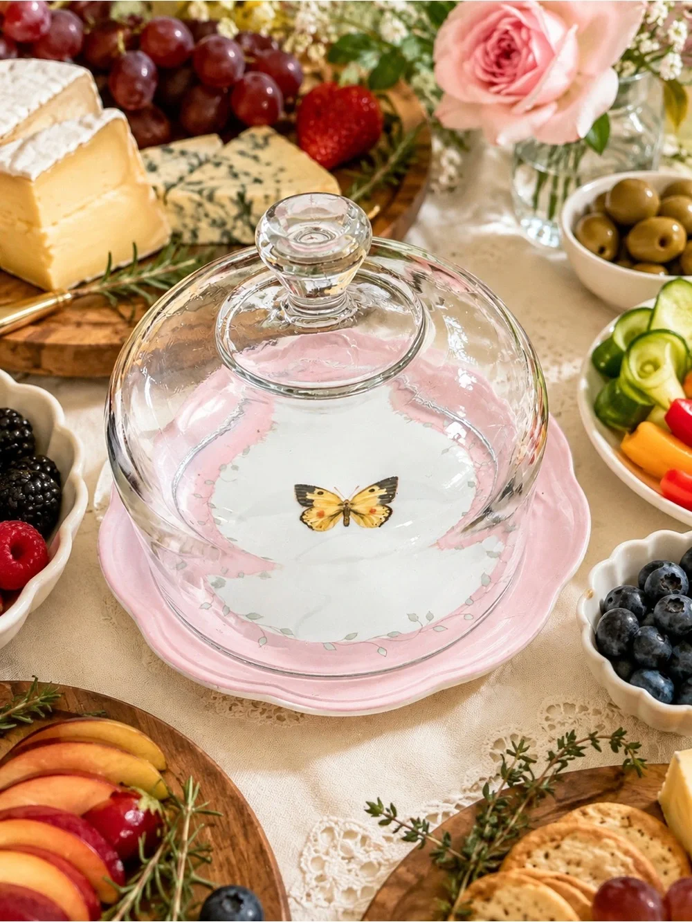 Vintage Glass Cloche Dome Cover